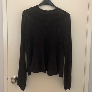 Free People knit crochet top